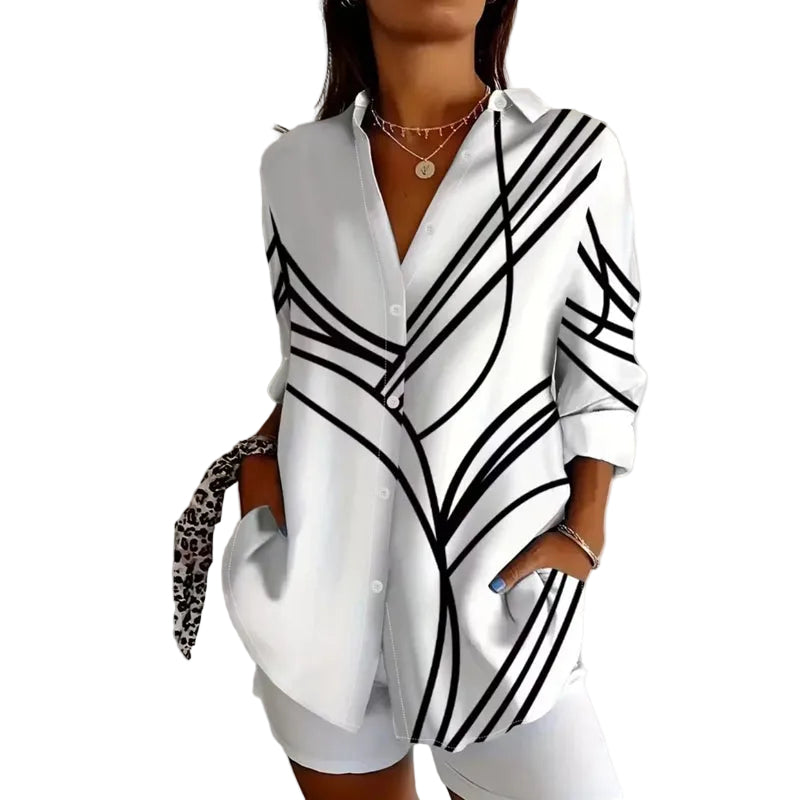 Elegant Graphic Blouse