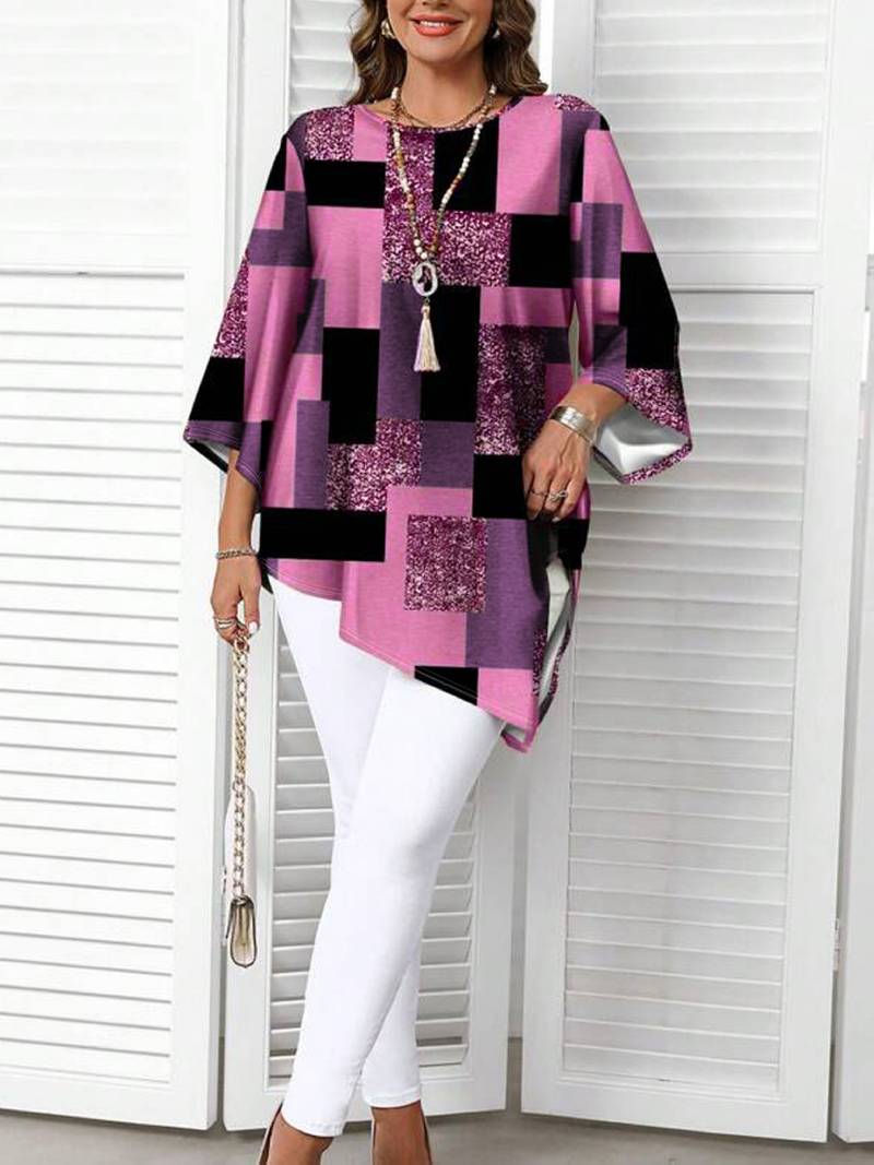 NURIT OVERSIZED CHECKERED BLOUSE