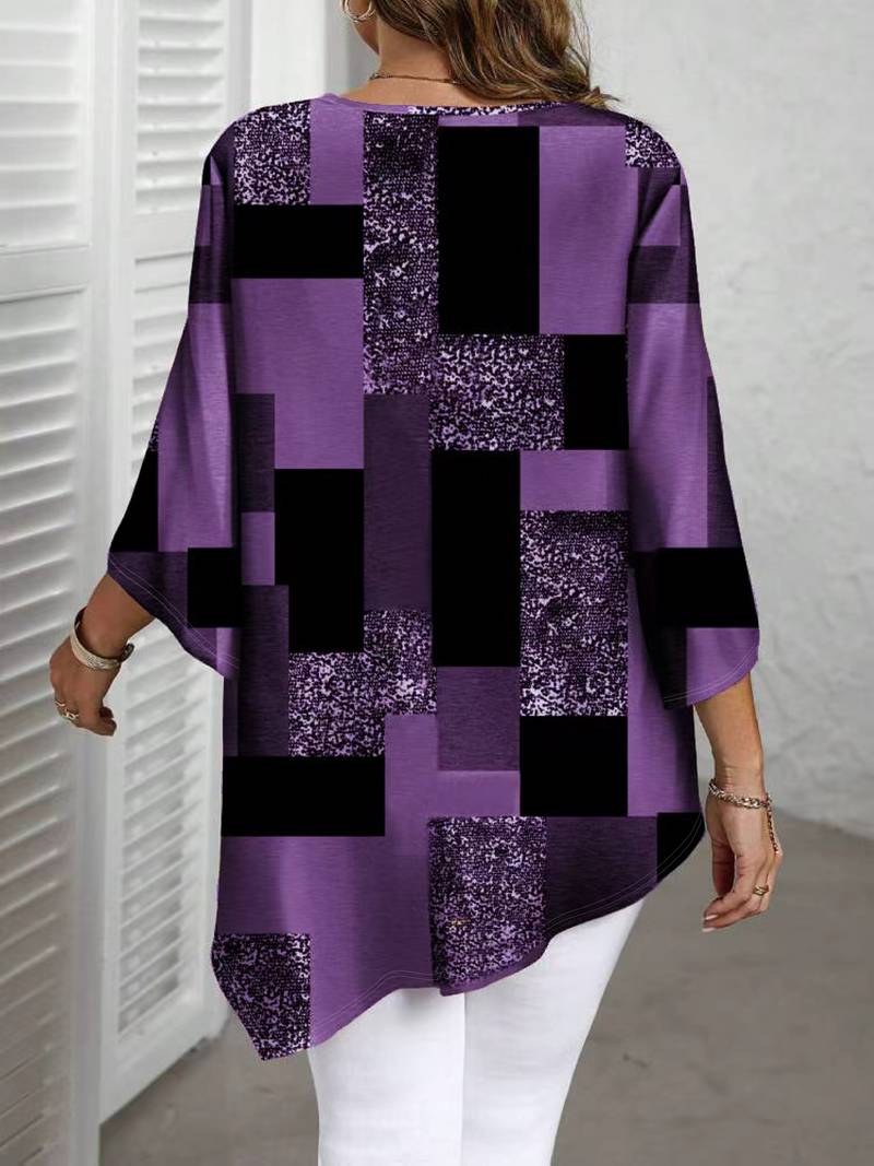 NURIT OVERSIZED CHECKERED BLOUSE
