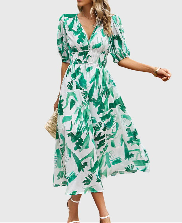 Merlin™ | Flattering Floral Midi Dress
