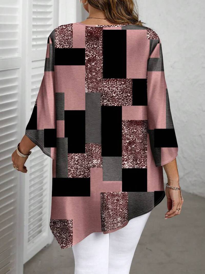 NURIT OVERSIZED CHECKERED BLOUSE
