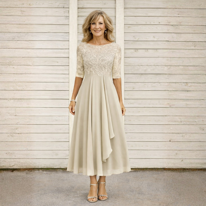 Zaria™ – The Flattering Lace Midi Dress
