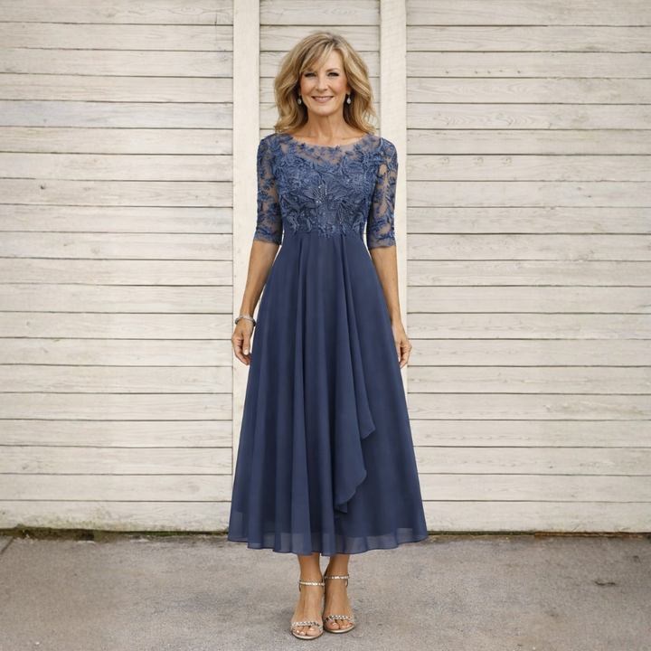 Zaria™ – The Flattering Lace Midi Dress