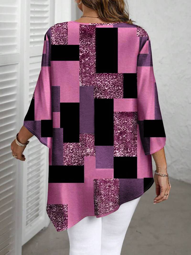 NURIT OVERSIZED CHECKERED BLOUSE