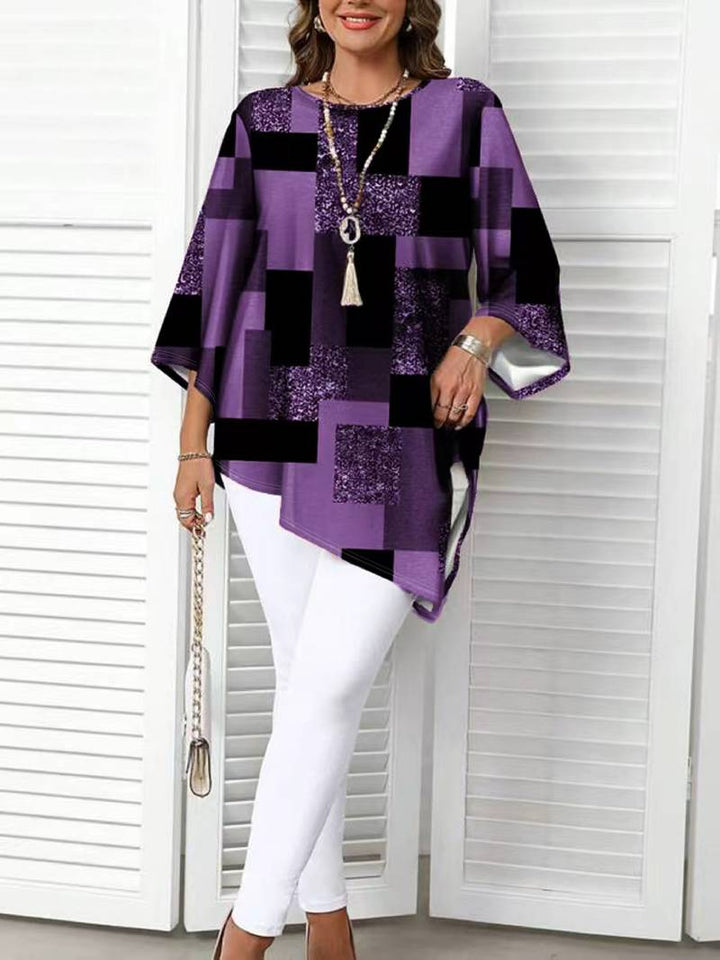 NURIT OVERSIZED CHECKERED BLOUSE