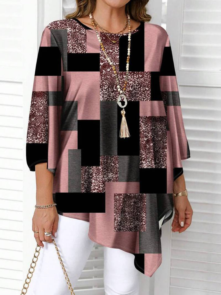 NURIT OVERSIZED CHECKERED BLOUSE