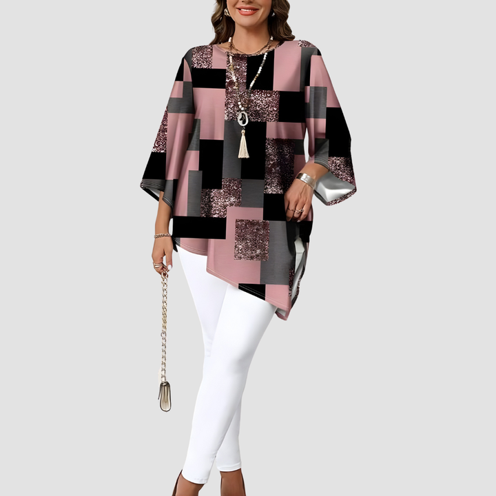 NURIT OVERSIZED CHECKERED BLOUSE