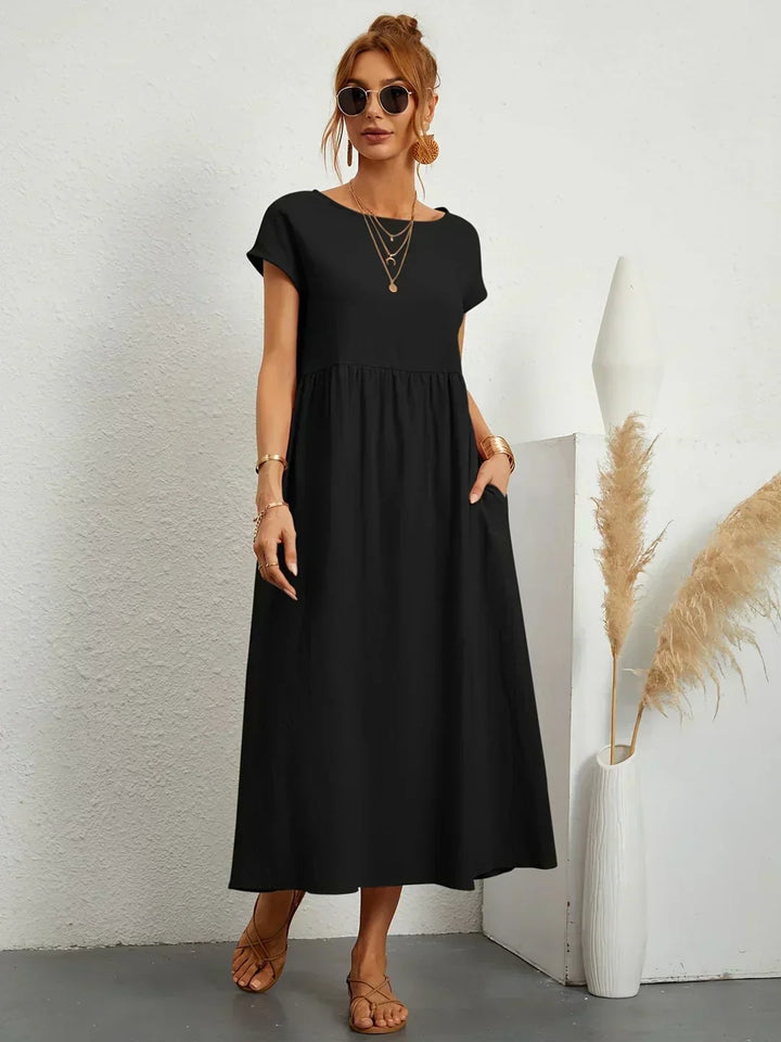 Gabrielle™ — Flowing Midi Dress with Timeless Elegance