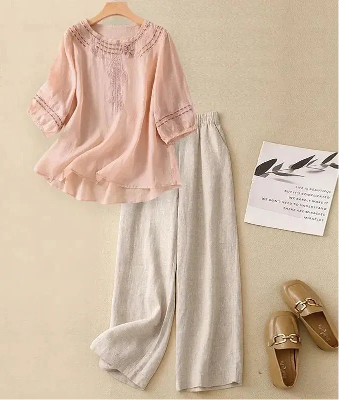 Donna | Ladies Cotton Linen Set
