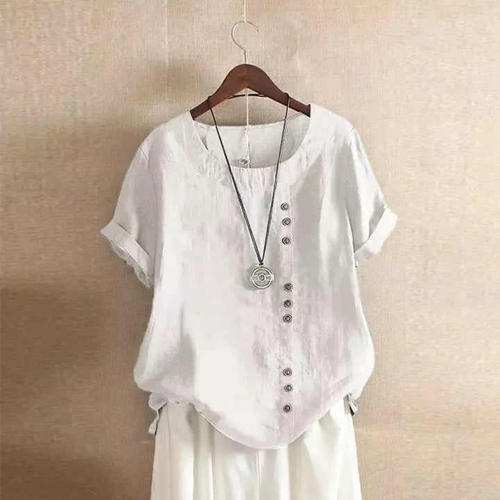 Amelia Cotton & Linen Blouse