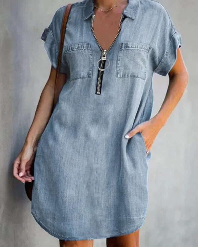 The Eleanor Comfort Denim Dress