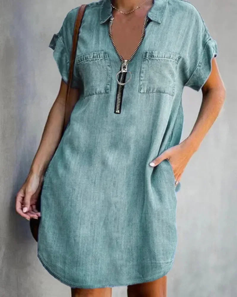 The Eleanor Comfort Denim Dress