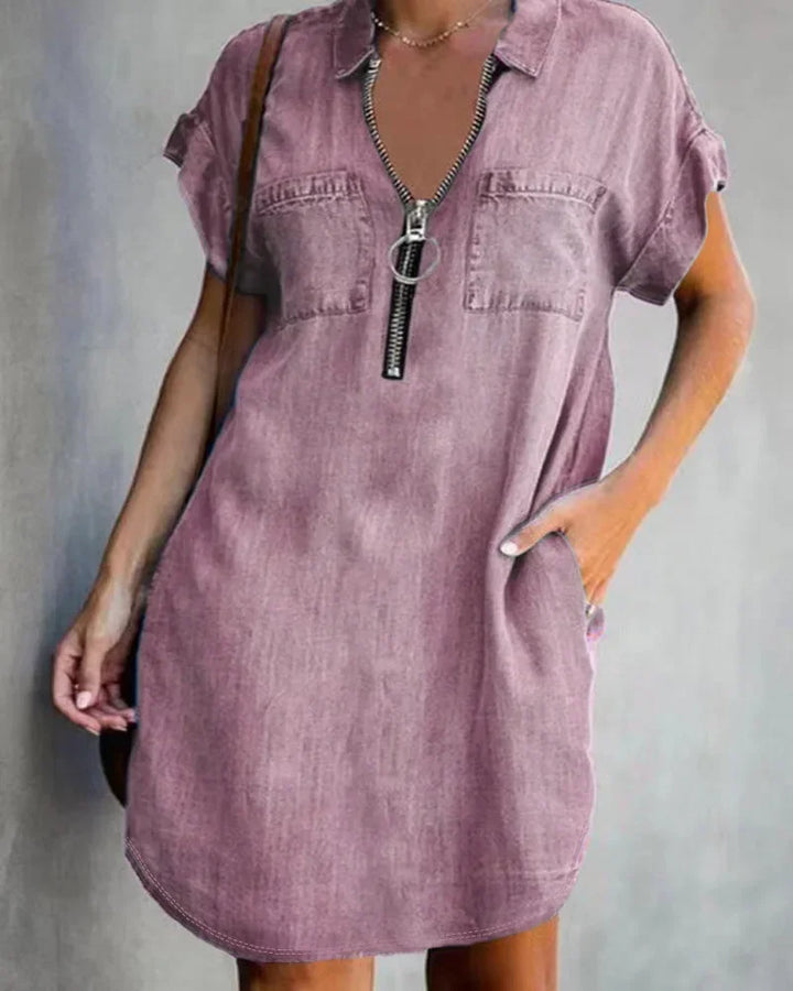 The Eleanor Comfort Denim Dress