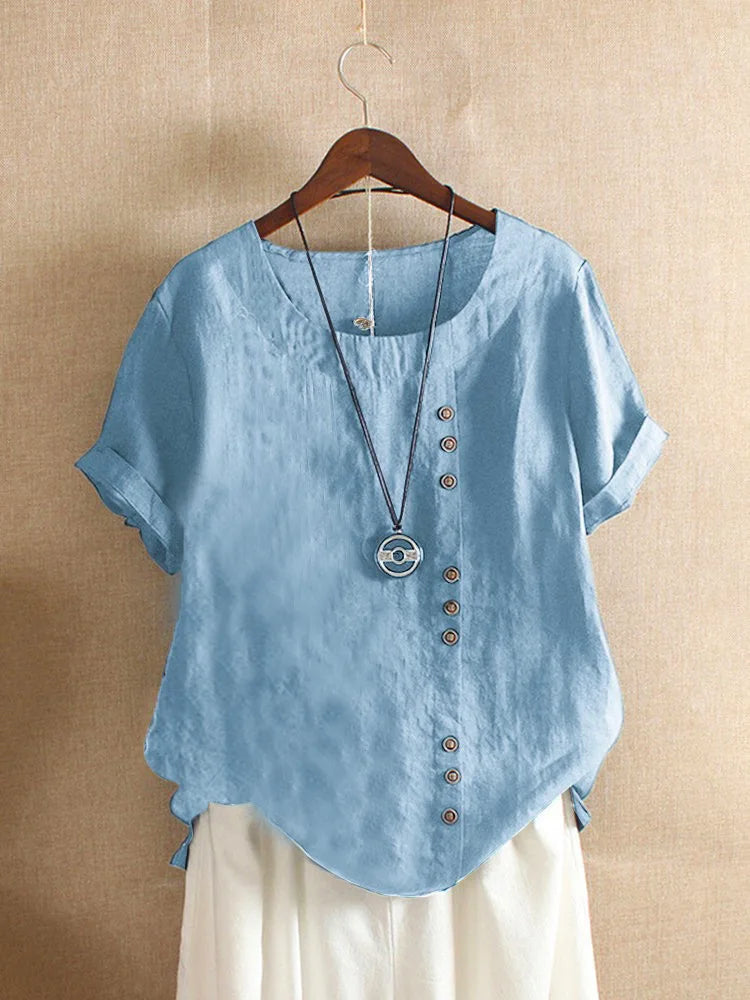 Amelia Cotton & Linen Blouse
