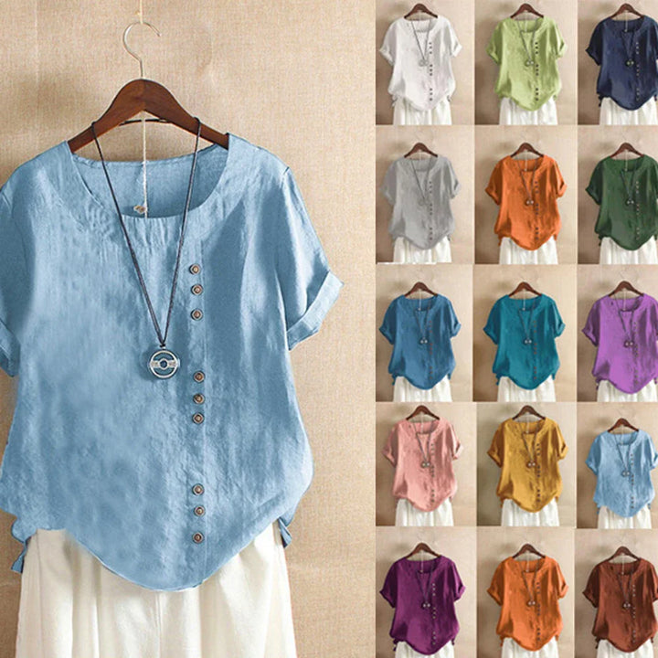 Amelia Cotton & Linen Blouse