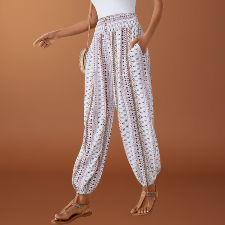 Scarlett - Trousers with Ethnic Graphic