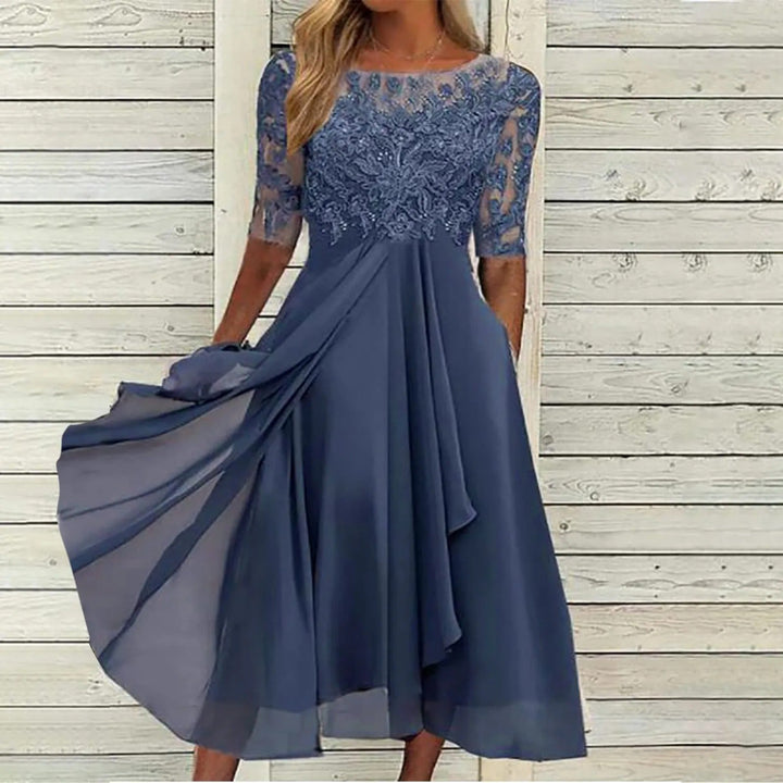 Zaria™ – The Flattering Lace Midi Dress