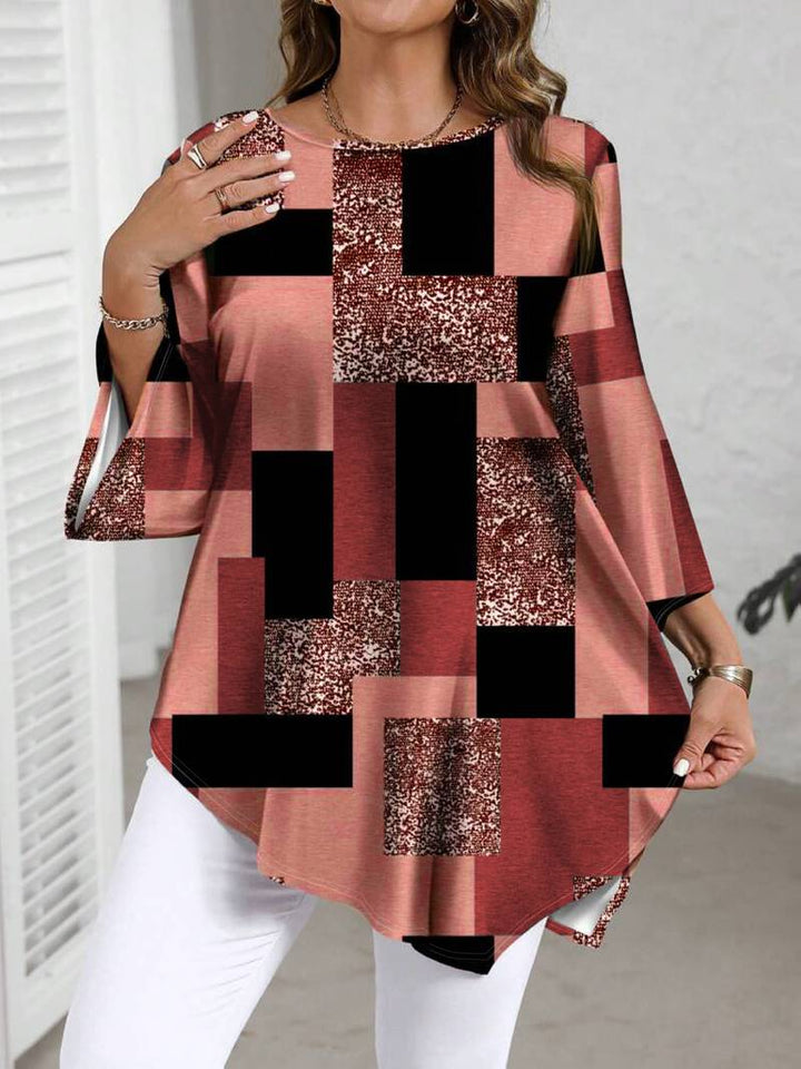 NURIT OVERSIZED CHECKERED BLOUSE