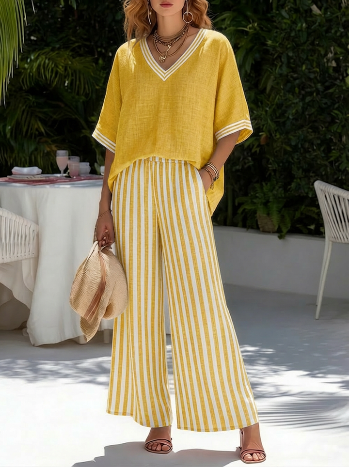 Sienna™ Striped Linen Blend Two-Piece Set