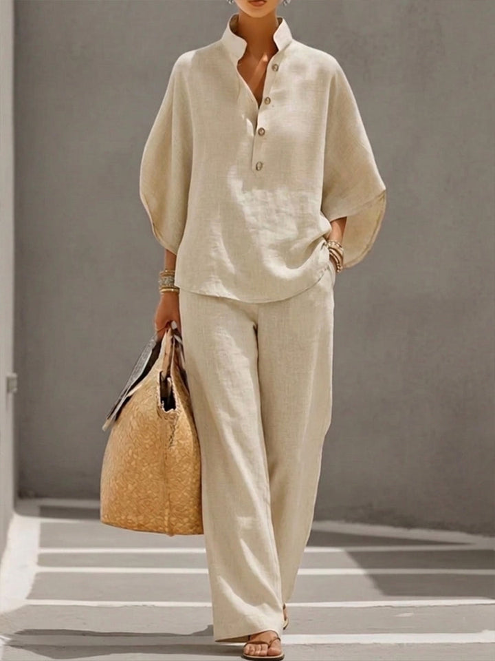 Amara™ Linen cotton Blend Two-Piece Set