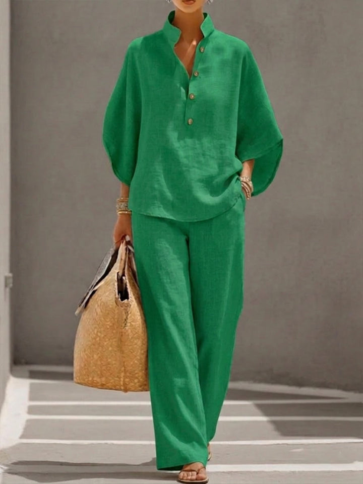 Amara™ Linen cotton Blend Two-Piece Set