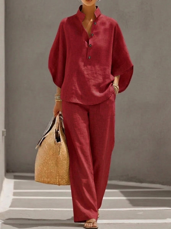 Amara™ Linen cotton Blend Two-Piece Set
