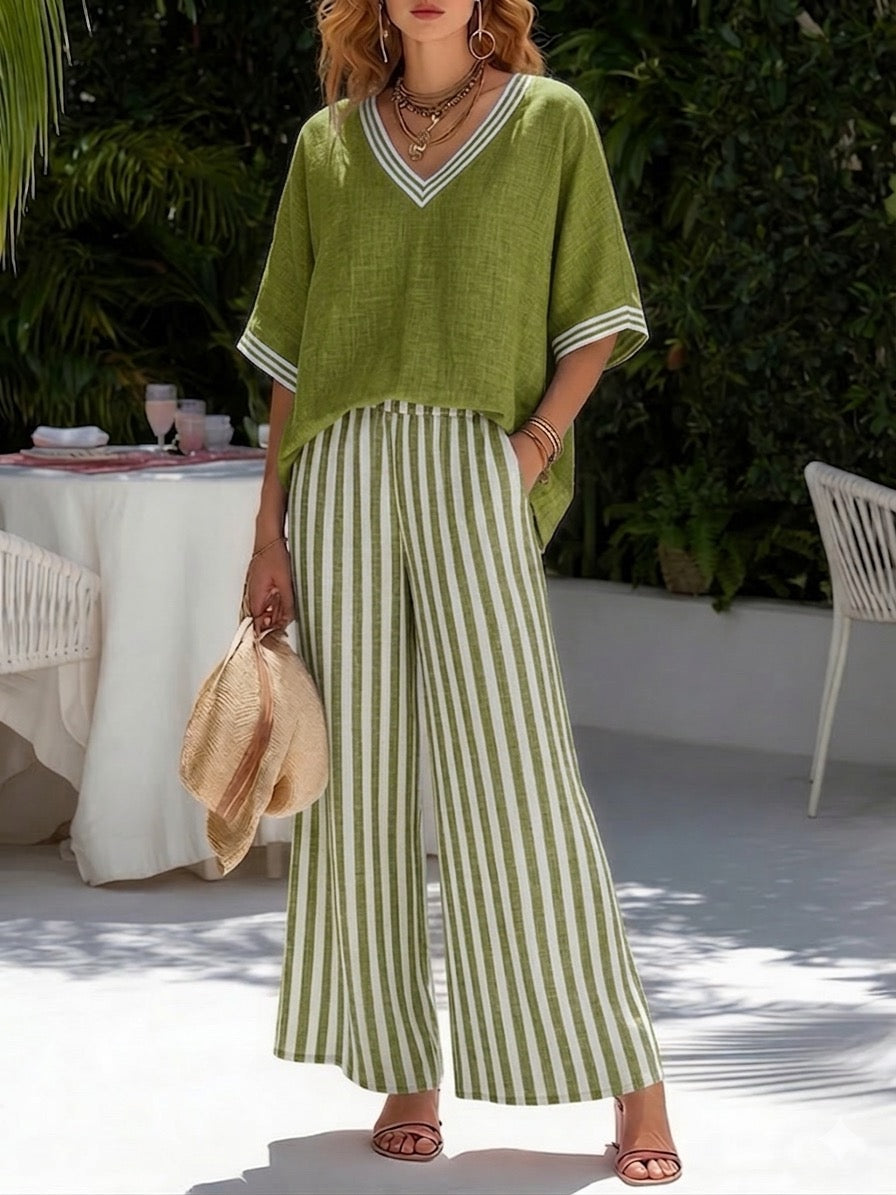 Sienna™ Striped Linen Blend Two-Piece Set