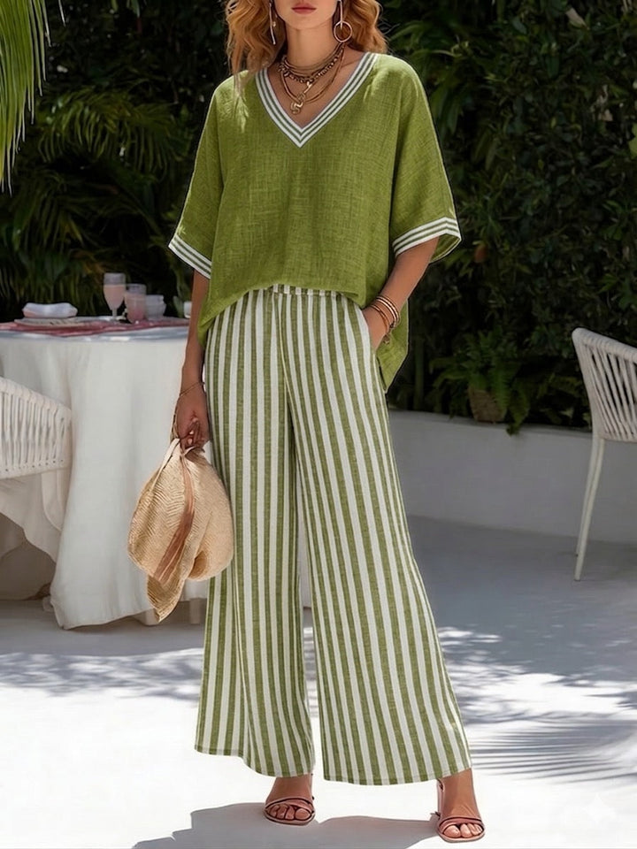 Sienna™ Striped Linen Blend Two-Piece Set