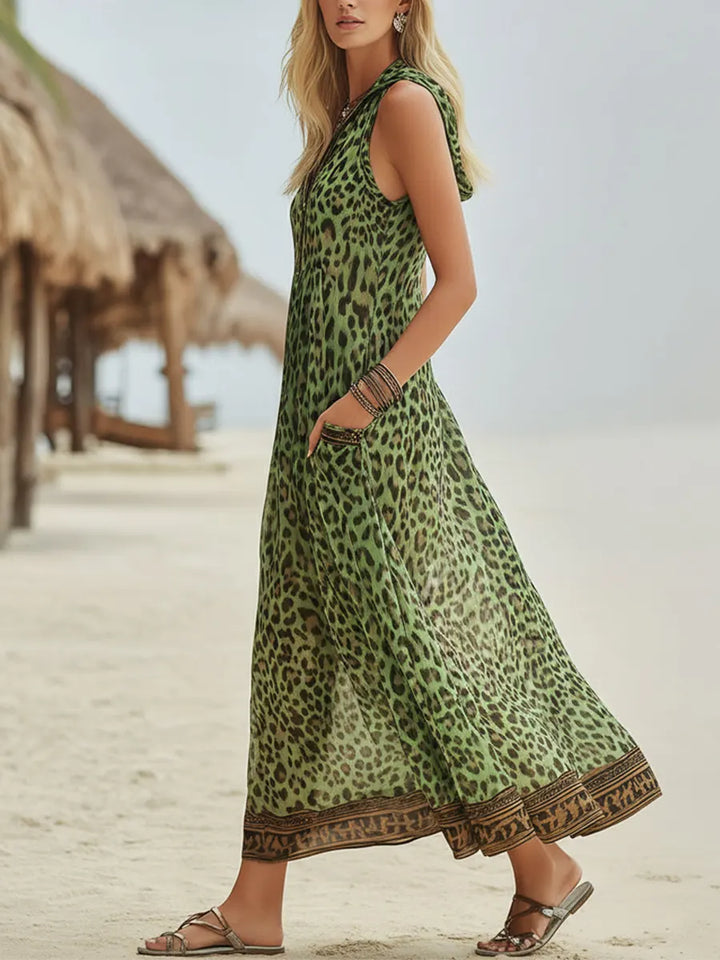 Elara™ Breezy Leopard Summer Dress