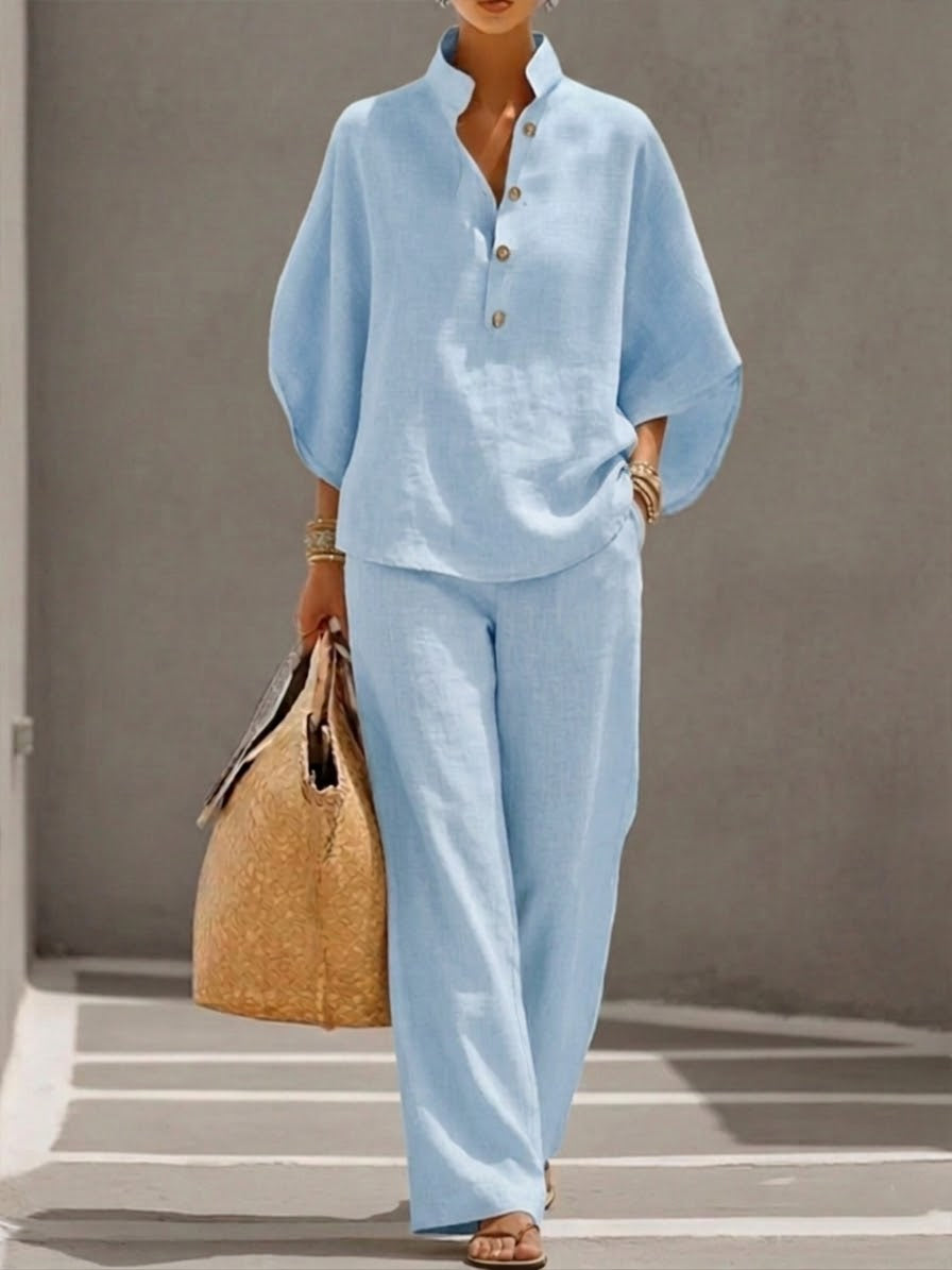 Amara™ Linen cotton Blend Two-Piece Set