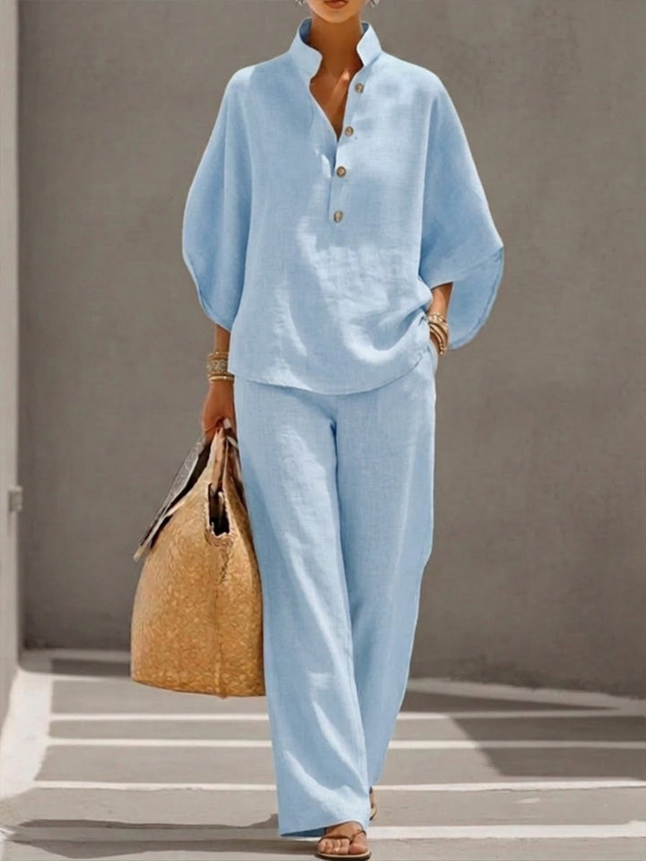Amara™ Linen cotton Blend Two-Piece Set