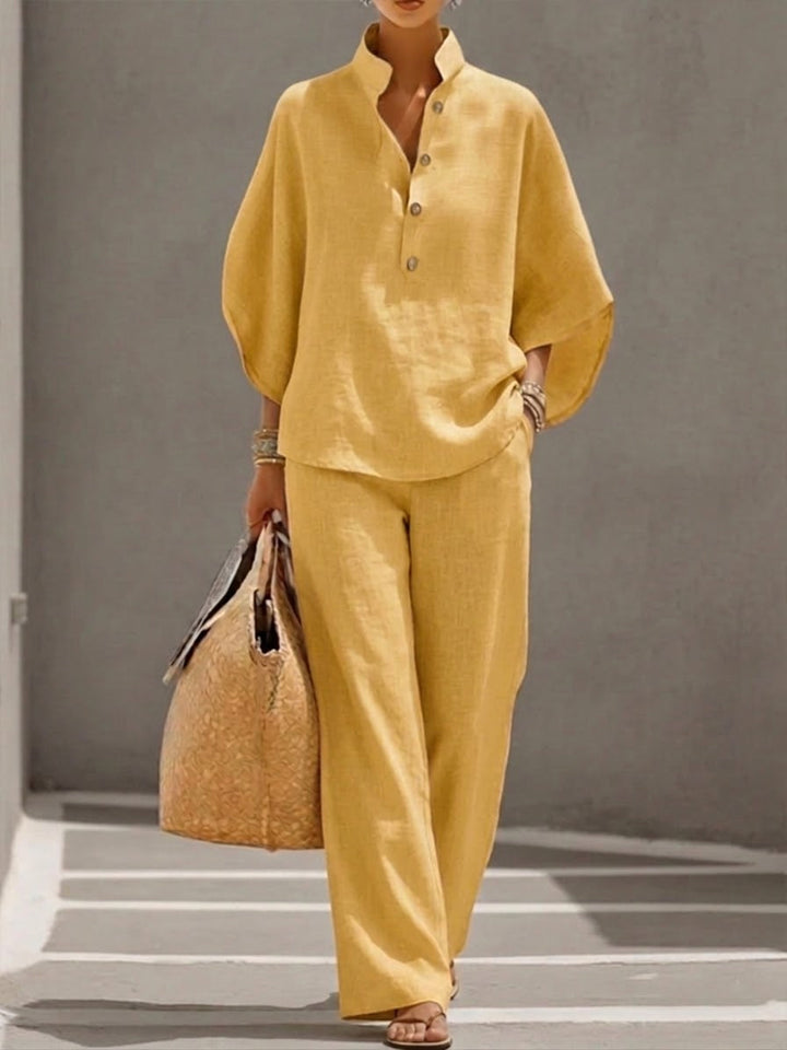 Amara™ Linen cotton Blend Two-Piece Set