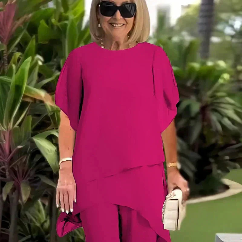 Jorellea™ | Draped Palazzo 2-piece Set